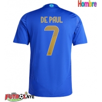 Camiseta Argentina Rodrigo De Paul #7 Visitante Equipación Copa America 2024 manga corta